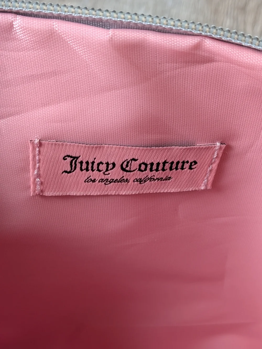 Juicy Couture Holographic Rainbow Cosmetic Makeup Travel Bag NWOT